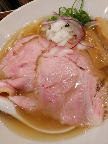 「ノドグロ煮干と純系名古屋コーチン中華そば・塩」@中華そば ココカラサキゑの写真