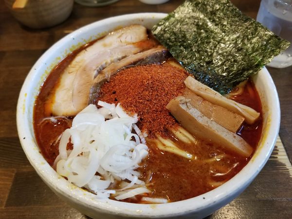 「辛辛魚らーめん(辛め、大盛り)」@麺処 井の庄の写真