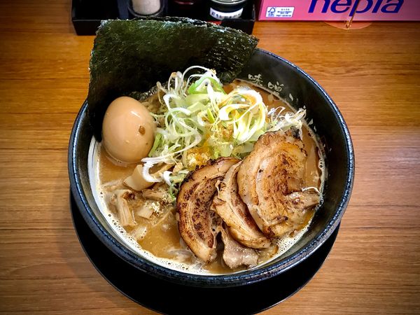 「全部のせ海老味噌ラーメン大盛り」@ラーメン専門店 味噌こうじ 天白本店の写真