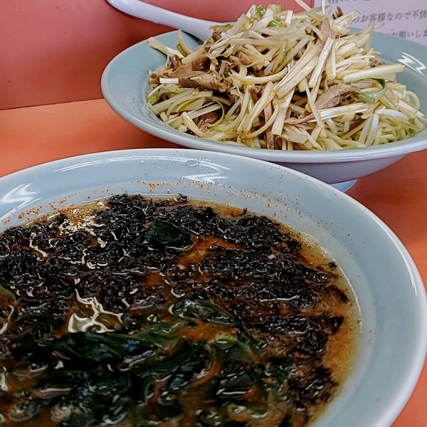 「ネギつけめん中ネギ岩のり」@ラーメン関口の写真