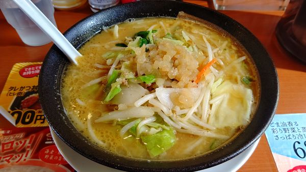 「味噌野菜たんめんこってり７４０円」@野菜らーめん 幸楽苑 青梅店の写真