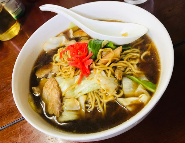 「スープ入りソース焼きそば」@かんろの郷 水車の写真