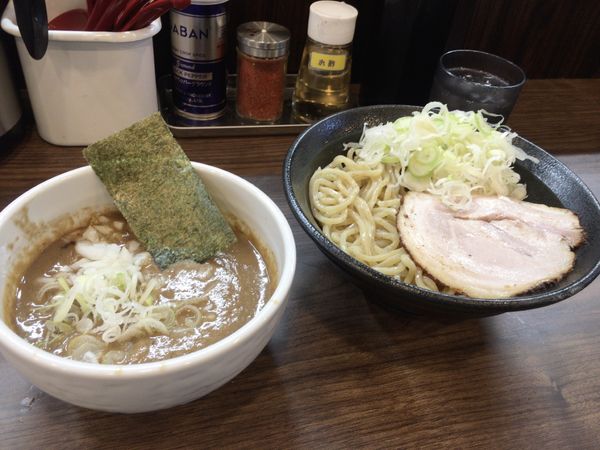 「つけ麺(中盛り)+ネギ増し」@麺処 となみの写真