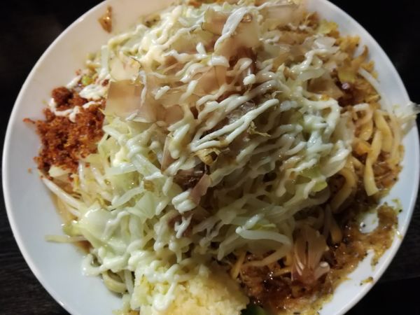 「【限定】海老蕎麦汁なし1080円(大盛100円、650g)」@豚星。の写真