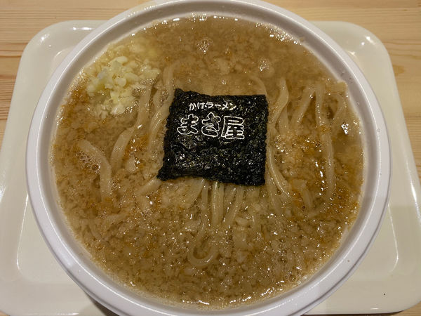 「A麺 醤油 大盛」@かけラーメン まさ屋 渋谷店の写真