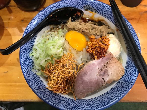 「まぜそば」@豚骨醤油 蕾の写真