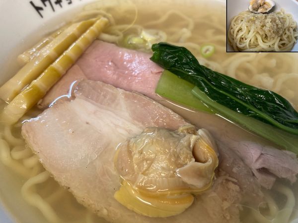 「潮らぁ麺＋貝玉（１玉）」@Tokyo Bay Fisherman's noodleの写真