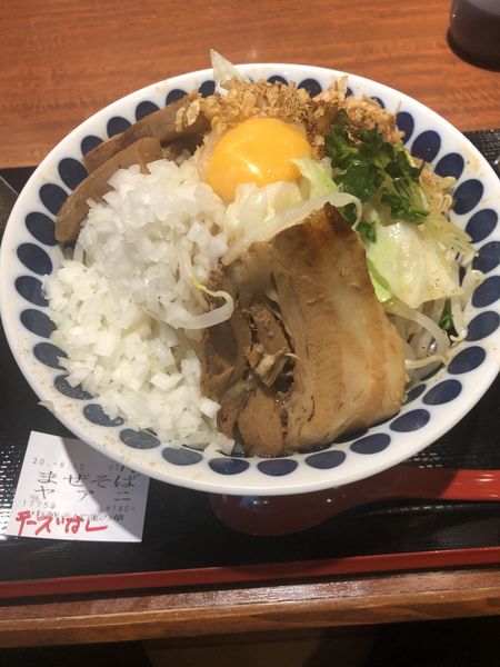 「まぜそば」@中華そば 蓮の華の写真