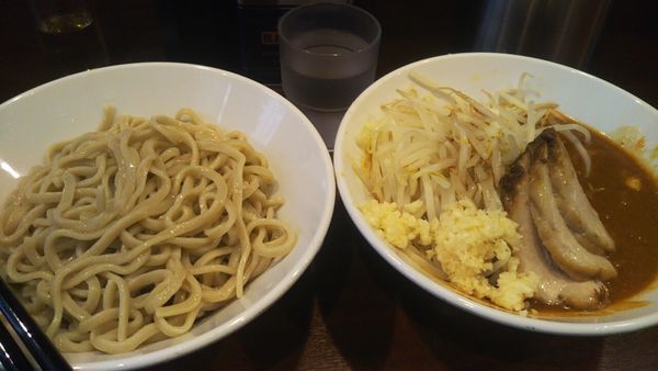 「味噌つけめん（ニンニクヤサイカラメ）+豚１枚」@麺屋 づかちゃんの写真