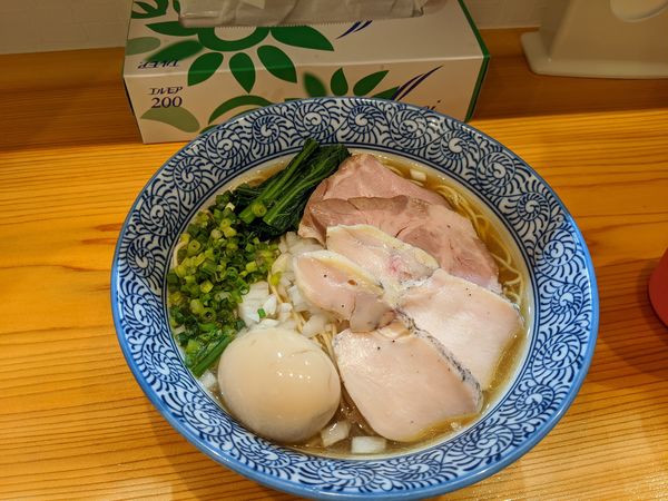 「特製煮干しそば+大盛り+和え玉」@麺屋いとうの写真