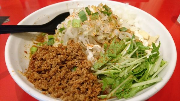 「【昼】限定：冷やし担々麺+玉ねぎ」@まぜそば 七の写真