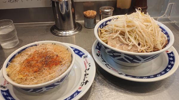 「つけ麺中    ニンニク  油」@らーめん大 大森店の写真