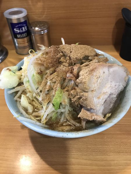 「小ラーメン(和風BB・ニンニク・アブラ)」@ラーメン二郎 八王子野猿街道店2の写真