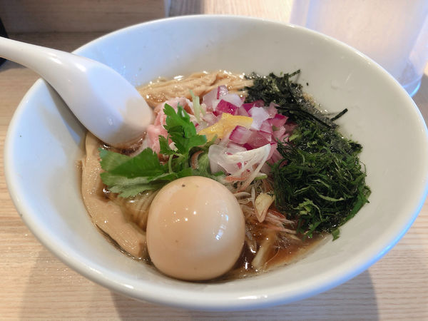 「【限定】味玉冷やし蕎麦」@中華そば 竹むらの写真