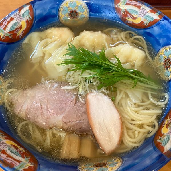 「エビワンタン麺ハーフ（新塩）」@支那そば 幸雲の写真