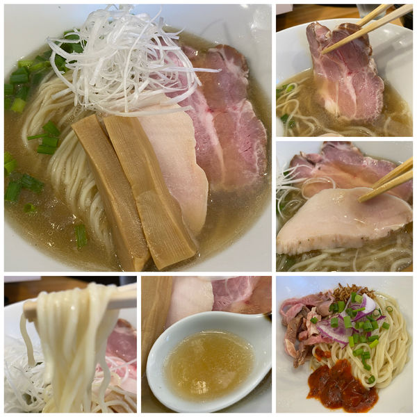 「冷やしらーめん 塩 900円  半冷やし和え玉トマト300円」@煮干らーめん 川むらの写真