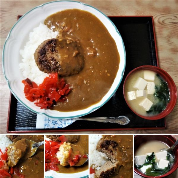 「ハンバーグカレー　950円」@辰巳庵の写真