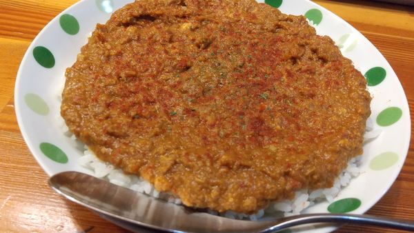 「火星カレー（大辛、中盛）」@火星カレーの写真