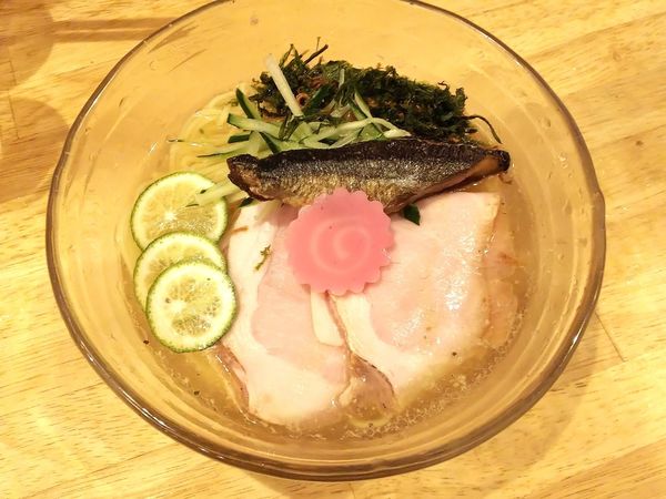 「【季節限定】秋刀魚の冷やし塩そば　850円」@福島壱麺の写真