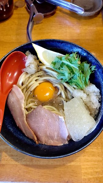 「だし氷冷やし煮干混ぜそば」@豚骨らーめん れんの写真