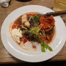 ペルシヤードチキンのカポナータ冷麺