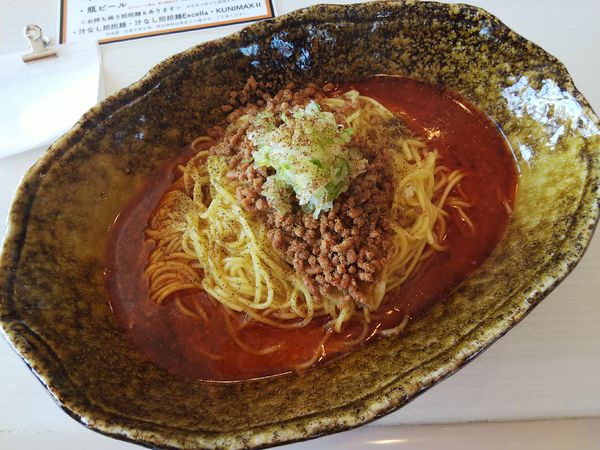 「汁なし担担麺　（麺大盛り）」@中華そば くにまつ 松本店の写真