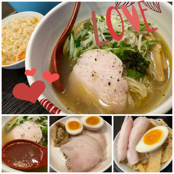 「冷）貝出汁白醤油930円 出汁炊き飯20円 特製250円」@麺処 あす花の写真