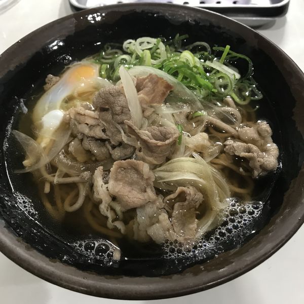 「肉そば(¥370)+生玉子(¥50)」@松屋の写真