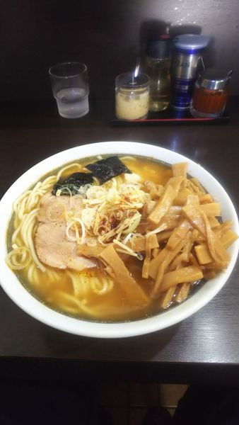「塩ラーメン中盛＋メンマ」@中華そば べんてんの写真