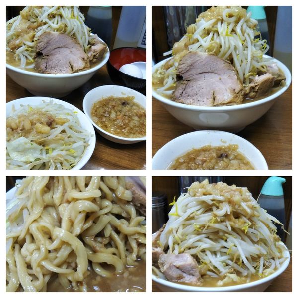 「ラーメン（あぶらどでん、野菜どてん）+生卵」@ラーメンの店 どでん 北浦和店の写真