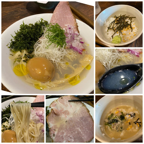 「限定）冷たい貝出汁そば 大 900円 茶漬けセット120円」@麺屋 真心の写真