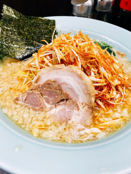 「中盛ネギラーメン　赤ネギトッピング」@ラーメンショップ椿 ひたちなか店の写真