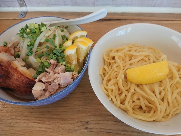 「つけ麺レモン」@自家製麺 鶏八朗の写真