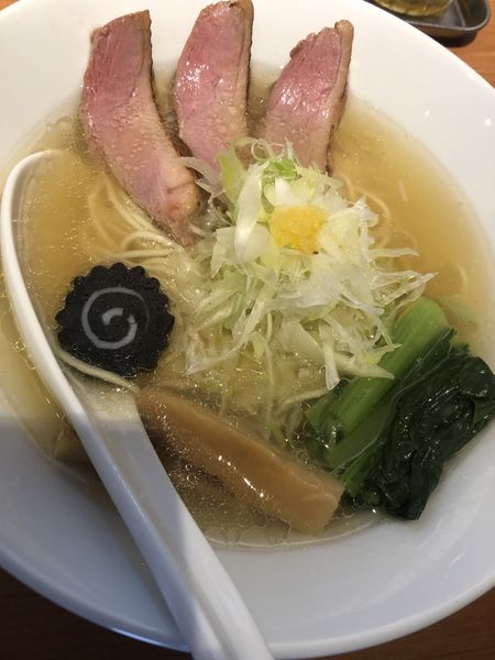 「鴨清湯煮干（塩）」@麺屋 上々の写真