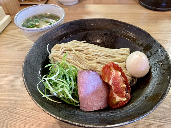 「‪特製塩つけそば…1120円・麺大盛…＋150円」@麺 㐂色の写真