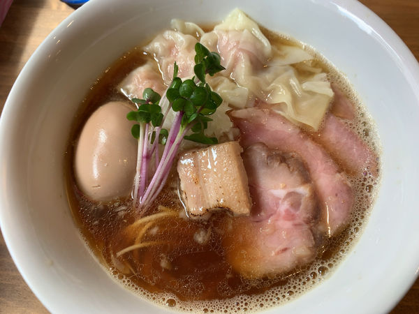 「特製いりこそば1050円」@中華そば 麺壁九年 本店の写真