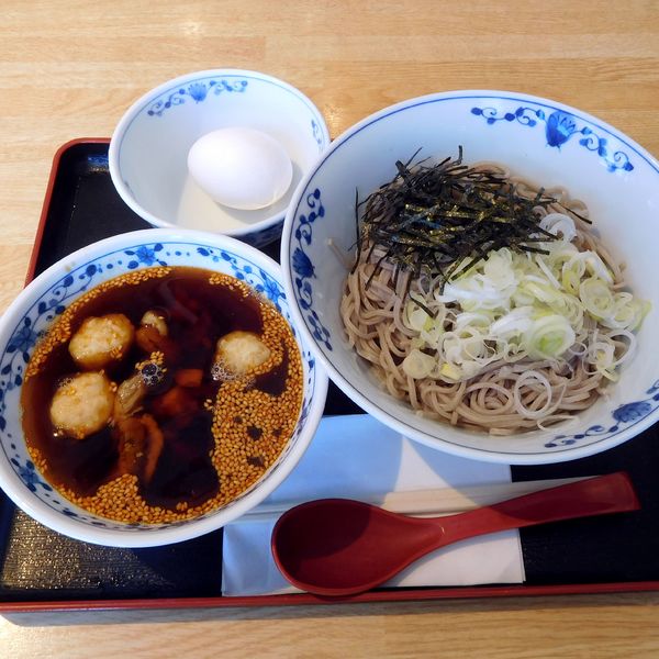 「鶏蕎麦つけ麺（780円）」@越後そば 北野店の写真