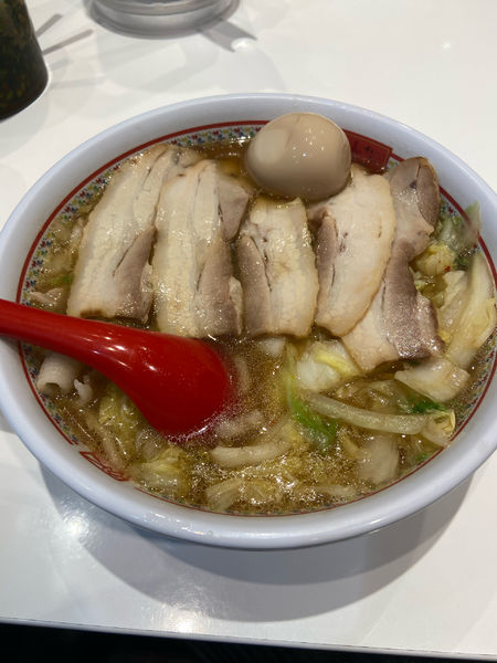 「おいしいラーメン　小チャーシュー煮玉子」@どうとんぼり神座 エキマルシェ新大阪店の写真