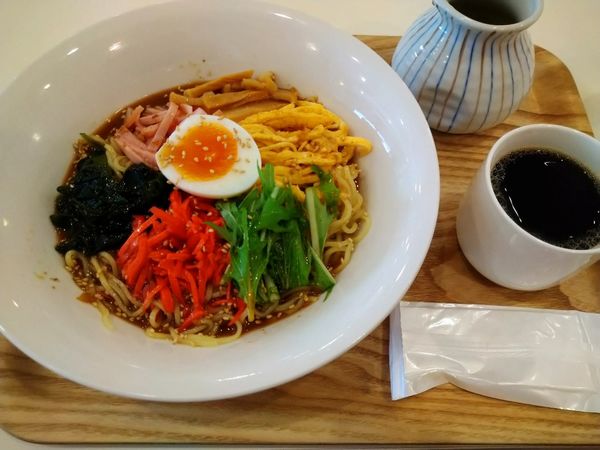 「味噌ヒヤシラーメン（大盛り無料）600円」@ランチ亭の写真