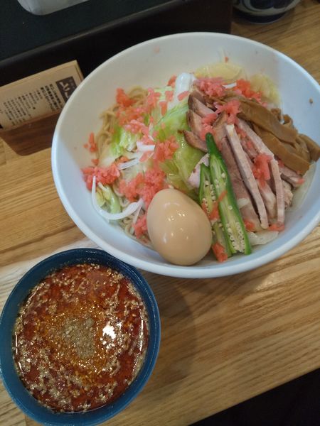 「【期間限定】冷やし辛つけそば940円」@中華そば専門 とんちぼの写真