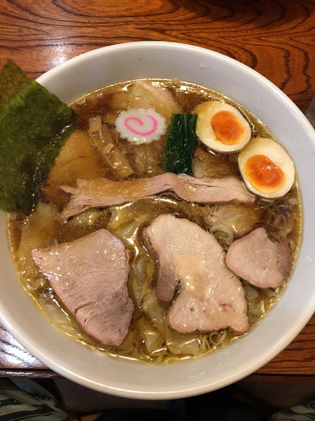 「焼豚ワンタン麺味玉入り(大盛)」@白河手打中華 賀乃屋の写真