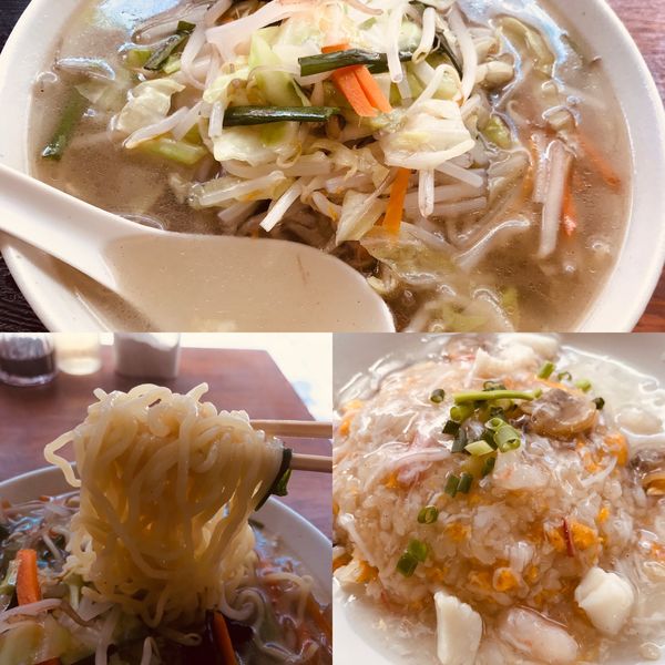 「タンメン&海鮮餡掛け炒飯 ¥750」@中華つばめの写真