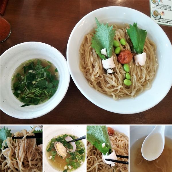 「羅臼昆布と浅利のつけそば(夏季限定)  900円」@中華そば 七麺鳥の写真