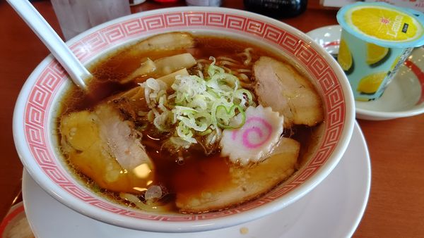 「中華そば440円＋レモンシャーベット200円」@野菜らーめん 幸楽苑 青梅店の写真