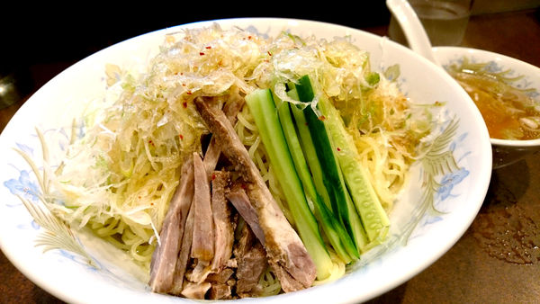 「【夜】冷やし葱そば+大盛り葱+スープ」@鶏舎の写真