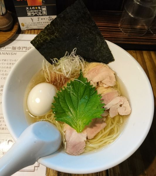 「【限定】冷たい昆布の塩らー麺＋味玉」@昆布の塩らー麺専門店 MANNISHの写真