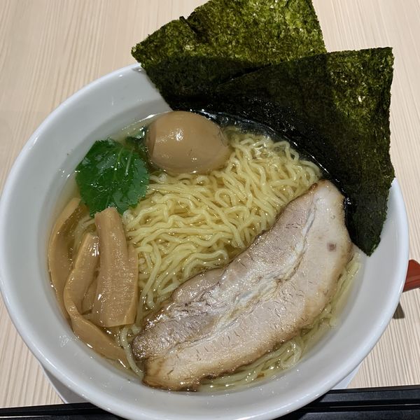 「あごだし塩、味玉トッピング」@あごだし 川崎製麺所の写真