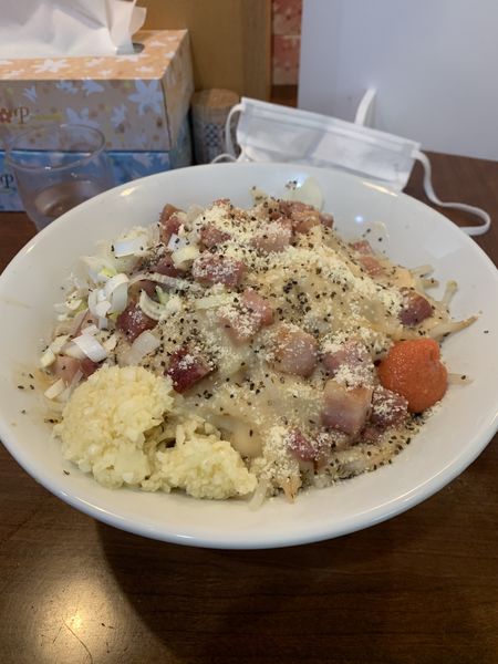 「メガ明太カルボまぜそば【限定】」@メガガンジャの写真