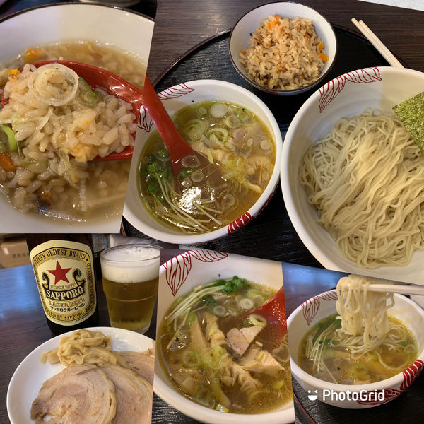 「貝出汁白醤油つけ麺＋だし炊きご飯＋α」@麺処 あす花の写真