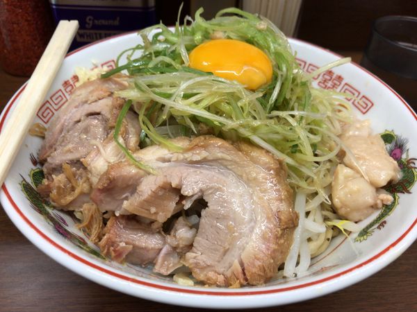 「汁なしネギ」@ラーメン二郎 横浜関内店の写真